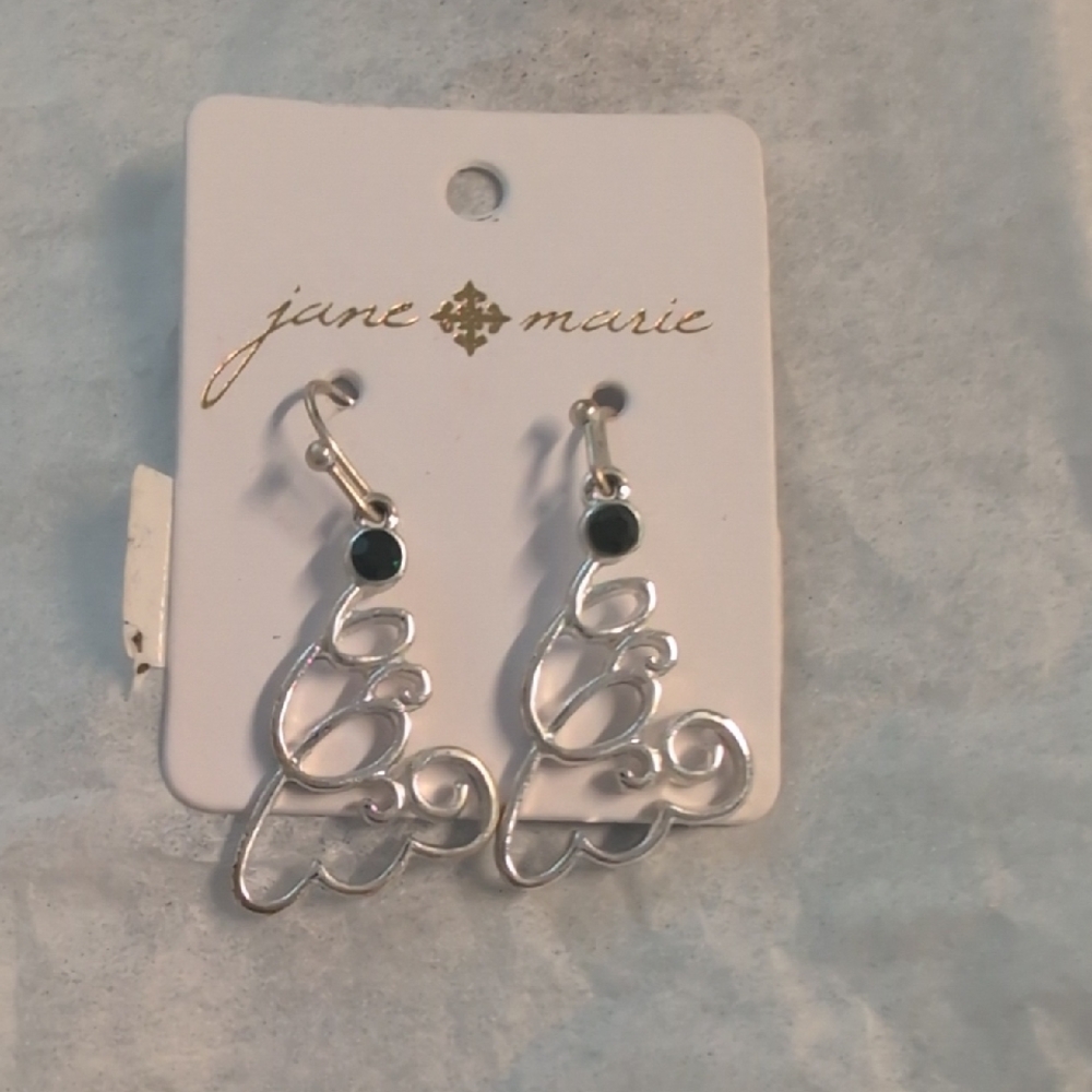 Anne Marie Silver Earrings with Dark Highlights
